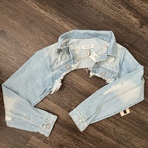 Denim cropped jacket